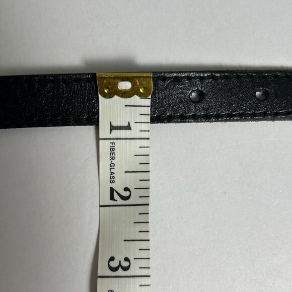 Vintage 1990s Liz Claiborne Slim Leather Belt | Classic Minimal Y2K - Picture 13 of 15